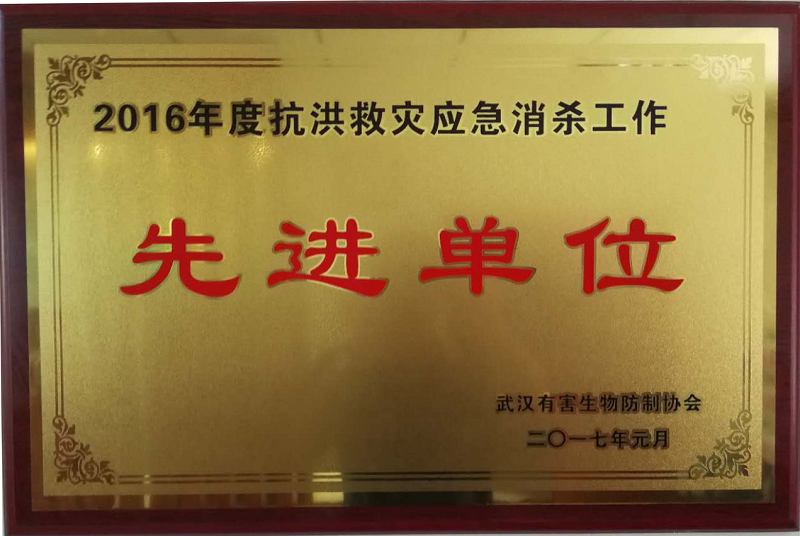 2016年度抗洪救災應急消殺工作先進(jìn)單位